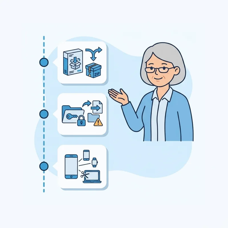 Choosing the Installer or Portable Telegram for Windows — at a glance illustration
