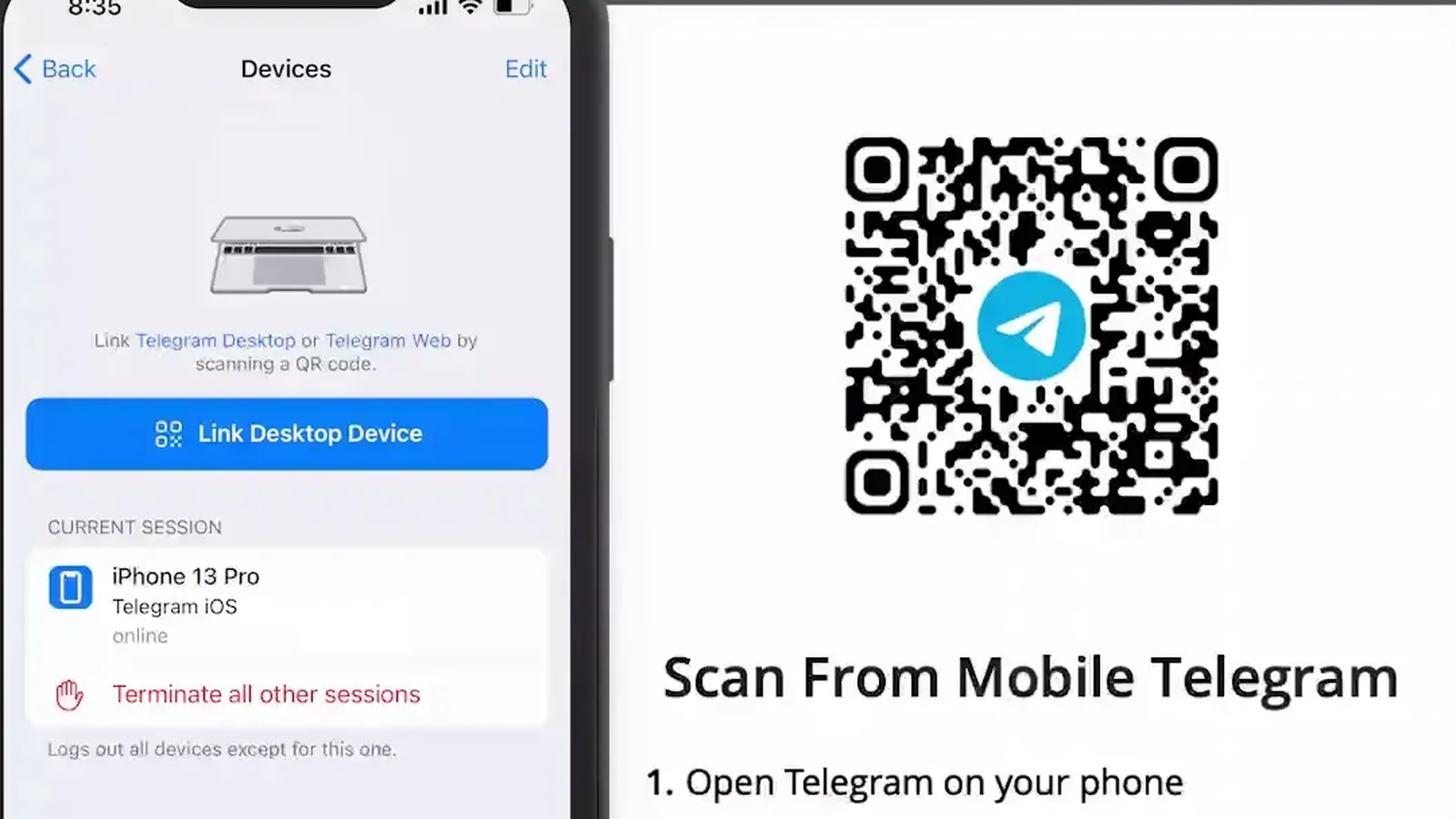 How to Log In to Telegram Desktop With a QR Code