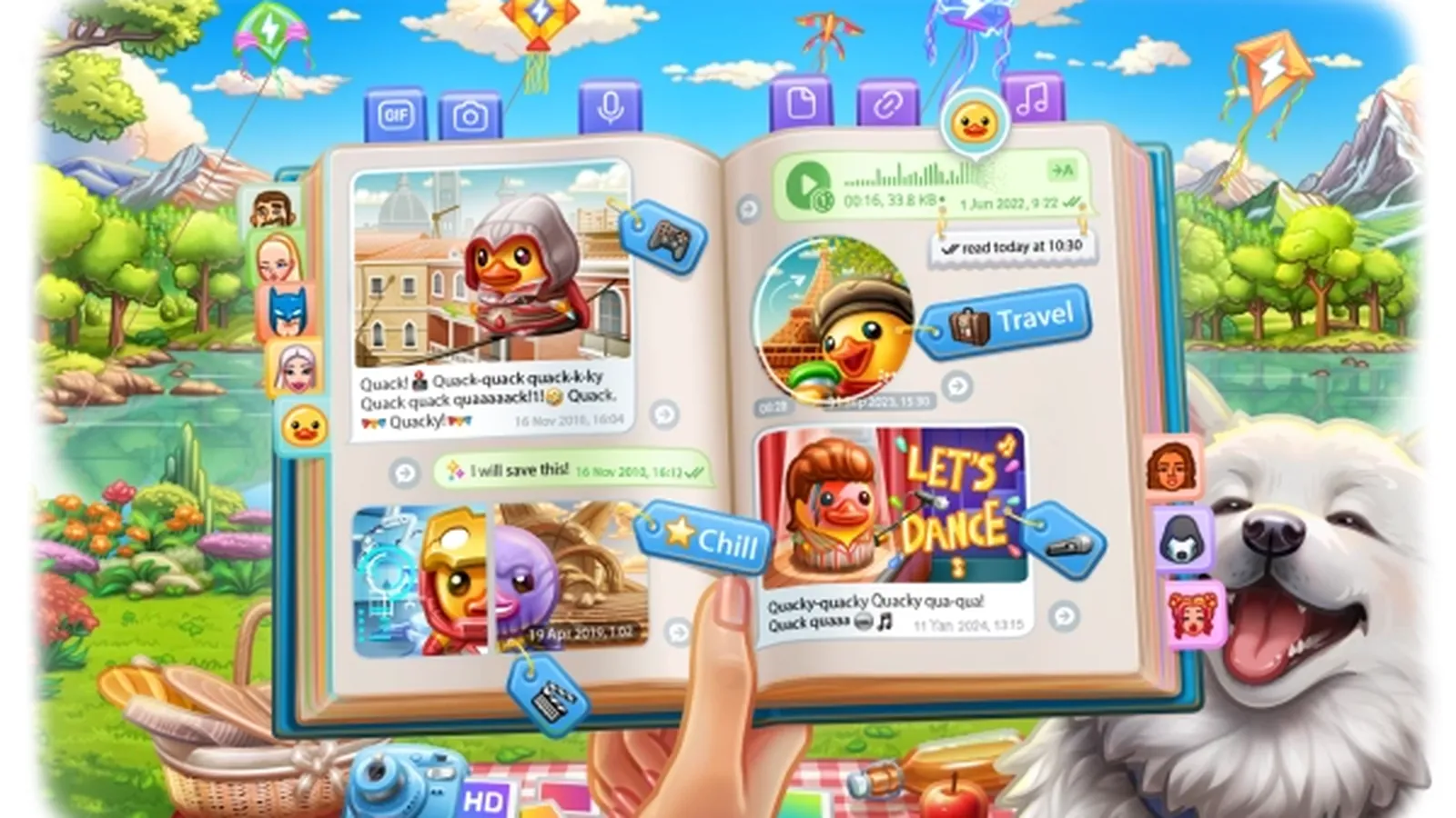 Saved Messages 2.0, One-Time Voice Messages and 8 More Features